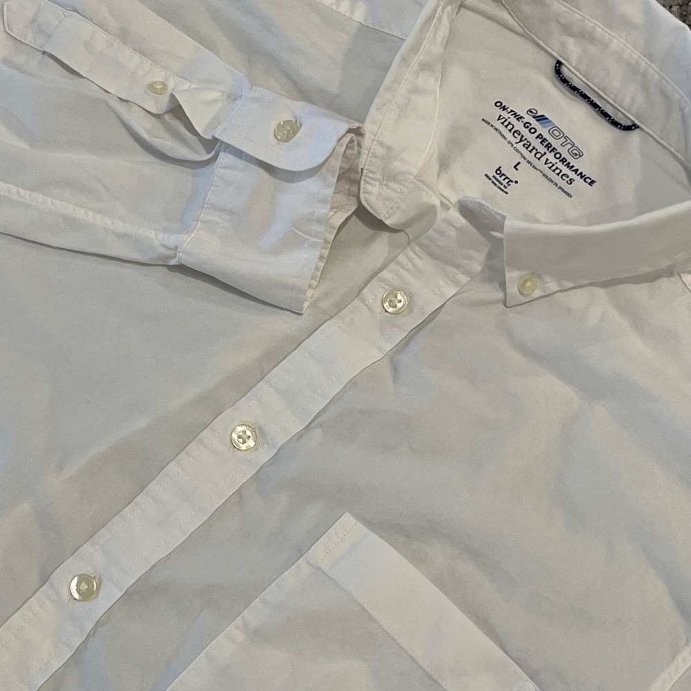 Vineyard Vines Shirt Mens L White OTG On The